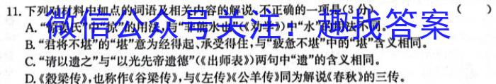 炎德英才大联考 长郡中学2023年下学期高二期末考试语文